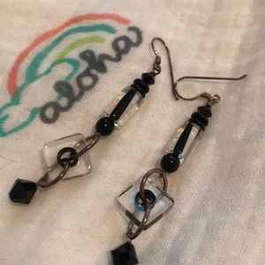 Black and white glass